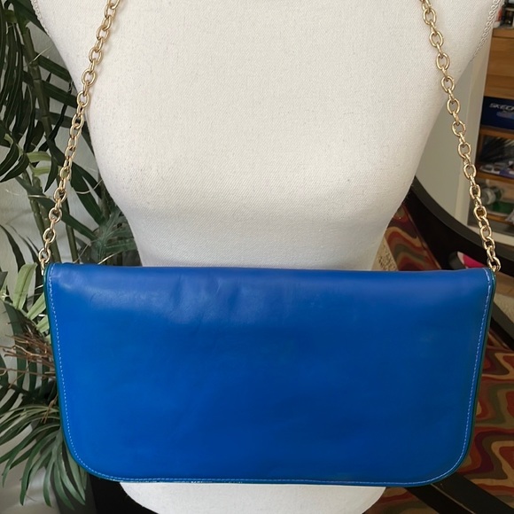 Women’s blue and gold clutch - Picture 9 of 10